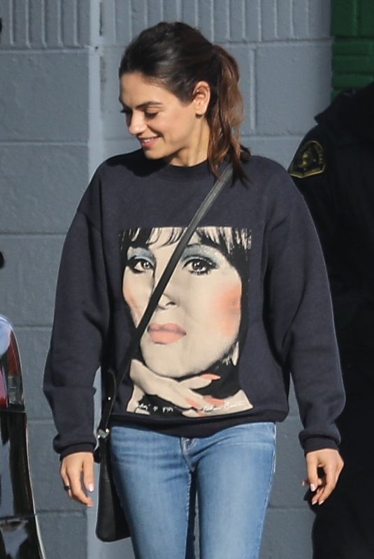 MILA KUNIS Out for Coffee in Beverly Hills 01/27/2020