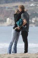 MILEY CYRUS and Cody Simpson at Malibu Beach 01/22/2020