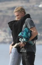 MILEY CYRUS and Cody Simpson at Malibu Beach 01/22/2020
