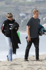 MILEY CYRUS and Cody Simpson at Malibu Beach 01/22/2020