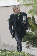 MILEY CYRUS Arrives at a Studio in Los Angeles 01/17/2020