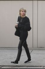 MILEY CYRUS Arrives at a Studio in Los Angeles 01/17/2020