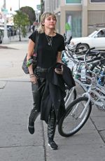MILEY CYRUS Arrives at a Studio in Los Angeles 01/17/2020
