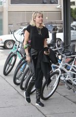 MILEY CYRUS Arrives at a Studio in Los Angeles 01/17/2020