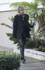MILEY CYRUS Arrives at a Studio in Los Angeles 01/17/2020