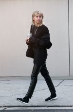 MILEY CYRUS Arrives at a Studio in West Hollywood 01/17/2020