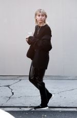 MILEY CYRUS Arrives at a Studio in West Hollywood 01/17/2020