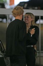 MILY CYRUS and Cody Simpson Leaves Cedar Sinai Hospital in Los Angeles 01/16/2020