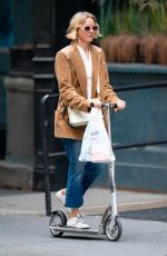 NAOMI WATTS on a Scooter Out in New York 01/11/2020