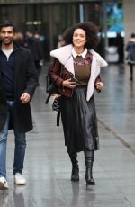 NATHALIE EMMANUEL Leaves BBC Studios in London 01/14/2020