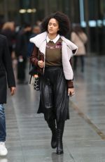 NATHALIE EMMANUEL Leaves BBC Studios in London 01/14/2020