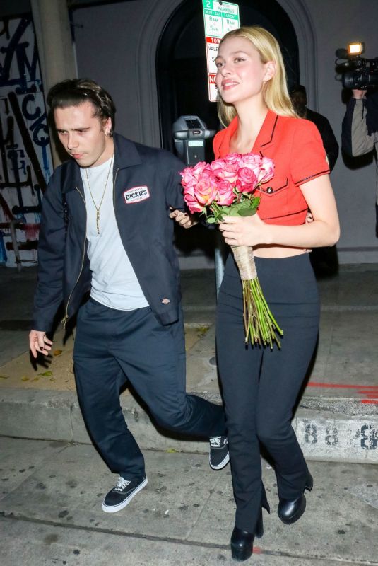NICOLA PELTZ and Brooklyn Beckham Leaves Craig