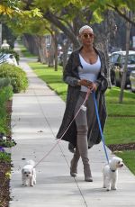 NICOLE MURPHY Out with Her Dogs in Los Angeles 01/03/2020