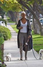NICOLE MURPHY Out with Her Dogs in Los Angeles 01/03/2020