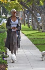 NICOLE MURPHY Out with Her Dogs in Los Angeles 01/03/2020