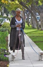 NICOLE MURPHY Out with Her Dogs in Los Angeles 01/03/2020