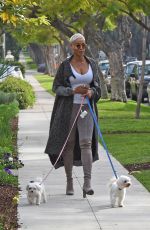 NICOLE MURPHY Out with Her Dogs in Los Angeles 01/03/2020