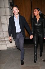 NICOLE SCHERZINGER and Thom Evans Night Out in London 01/29/2020