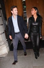 NICOLE SCHERZINGER and Thom Evans Night Out in London 01/29/2020