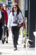 NINA DOBREV Out with Her Dog in West Hollywood 01/12/2020