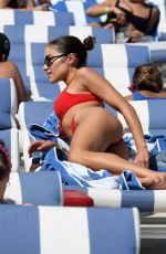 OLIVIA CULPO in a Red Bikini at a Beach in St Barth 01/10/2020