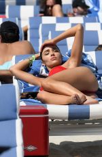 OLIVIA CULPO in a Red Bikini at a Beach in St Barth 01/10/2020