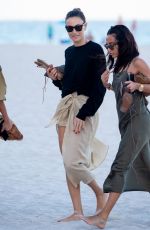 OLIVIA PALERMO Out with Friends on the Beach in Miami 01/03/2020