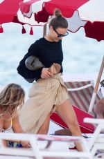 OLIVIA PALERMO Out with Friends on the Beach in Miami 01/03/2020