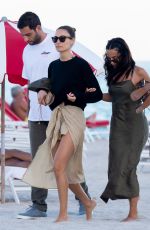 OLIVIA PALERMO Out with Friends on the Beach in Miami 01/03/2020