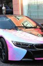 PARIS HILTON Driving Her New Electric BMW Car Out in Beverly Hills 01/22/2020