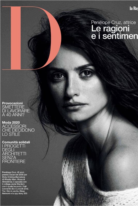 PENELOPE CRUZ in D La Repubblica Magazine, January 2020