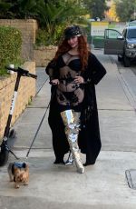 PHOEBE PRICE Out with Her Dog in Los Angeles 01/22/2020