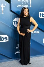 Pregnant AMERICA FERRERA at 26th Annual Screen Actors Guild Awards in Los Angeles 01/19/2020