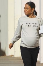 Pregnant CHRISTINA MILIAN Out and About in Hollywood 01/12/2020