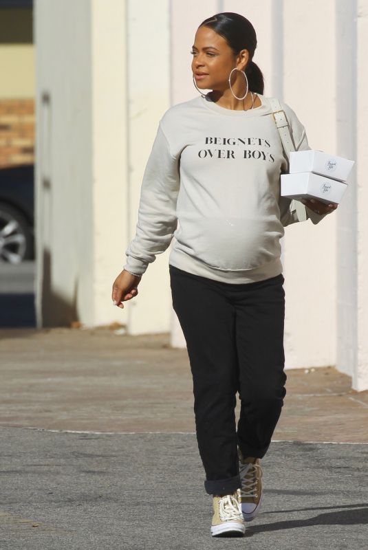Pregnant CHRISTINA MILIAN Out and About in Hollywood 01/12/2020
