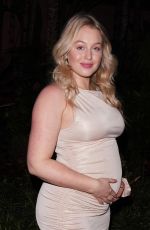 Pregnant ISKRA LAWRENCE Arrives for Dinner in Beverly Hills 01/04/2020