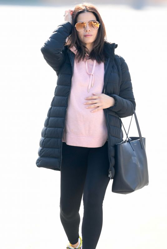 Pregnant JENNA DEWAN Arrives at Yoga Class in Studio City 01/14/2020