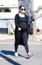 Pregnant JENNA DEWAN at Coffee Bean in Los Angeles 01/29/2020