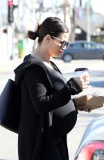 Pregnant JENNA DEWAN at Coffee Bean in Los Angeles 01/29/2020