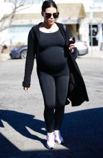 Pregnant JENNA DEWAN at Coffee Bean in Los Angeles 01/29/2020