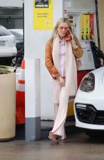 Pregnant MESLISSA COHEN at a Gas Station in Los Angeles 12/30/2019