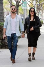 Pregnant NIKKI BELLA and Artem Chigvintsev Out for Lunch in Beverly Hills 01/30/2020