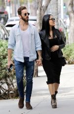 Pregnant NIKKI BELLA and Artem Chigvintsev Out for Lunch in Beverly Hills 01/30/2020
