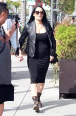 Pregnant NIKKI BELLA and Artem Chigvintsev Out for Lunch in Beverly Hills 01/30/2020