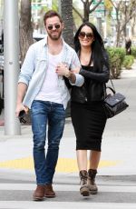 Pregnant NIKKI BELLA and Artem Chigvintsev Out for Lunch in Beverly Hills 01/30/2020