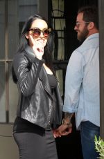 Pregnant NIKKI BELLA and Artem Chigvintsev Out for Lunch in Beverly Hills 01/30/2020