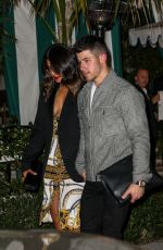 PRIYANKA CHOPRA and Nick Jonas at San Vicente Bungalows in West Hollywood 01/07/2020