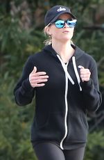 REESE WITHERSPOON Out for Morning Jog in Brentwood 01/09/2020