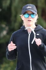 REESE WITHERSPOON Out for Morning Jog in Brentwood 01/09/2020