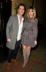 RHIAN SUGDEN and Oliver Mellor at Hawksmore Restaurant in London 01/30/2020